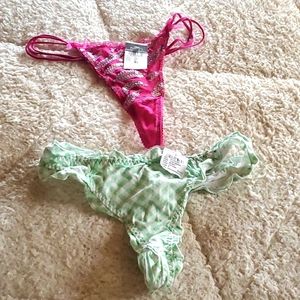 ●SOLD●Bundle pink zebra sequin green thongs